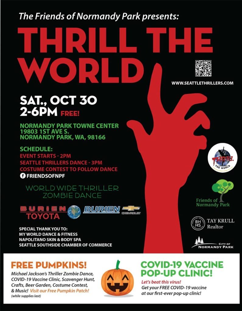 ‘Thrill the World’ zombie dance event will be this Saturday, Oct. 30