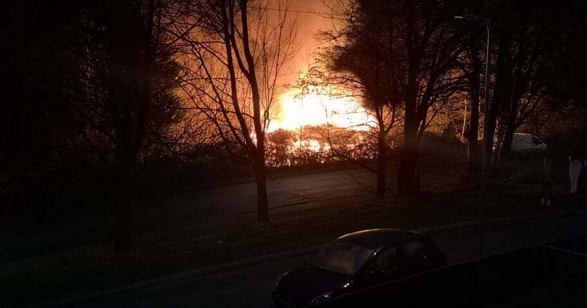 Fire breaks out near Folkestone after what was believed to be an explosion