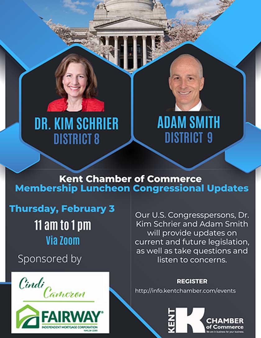 REMINDER: Congressional update will be presented at Kent Chamber Luncheon Thursday