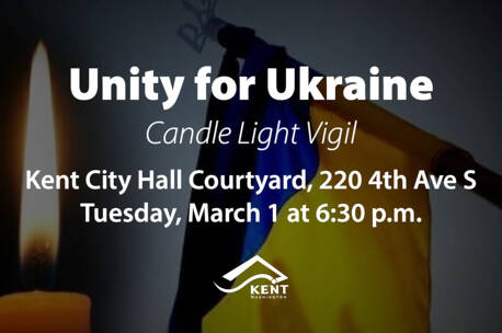 Unity for Ukraine vigil set for Tuesday, March 1 in Kent