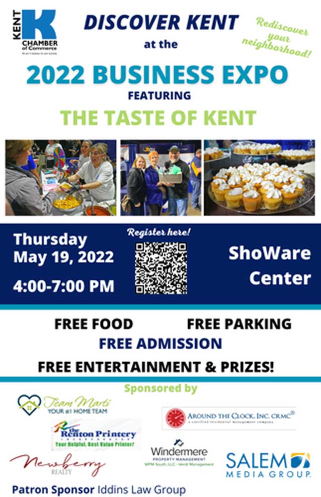 Discover Kent Business Expo featuring Taste of Kent will be Thursday, May 19