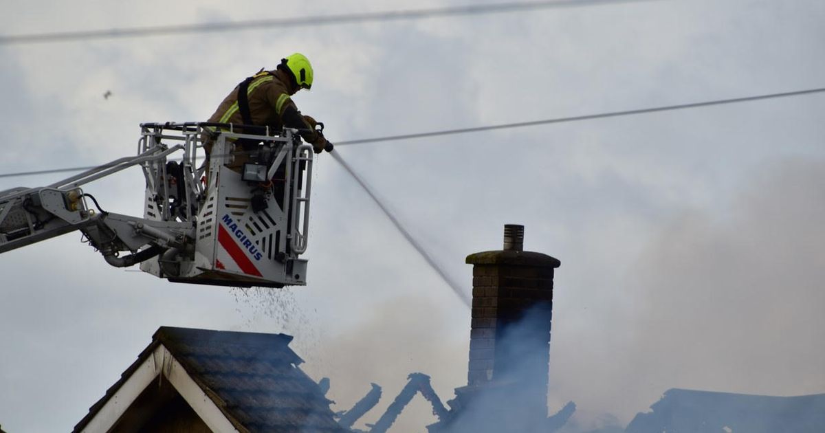 Photos show emergency services battling house fire in Herne Bay