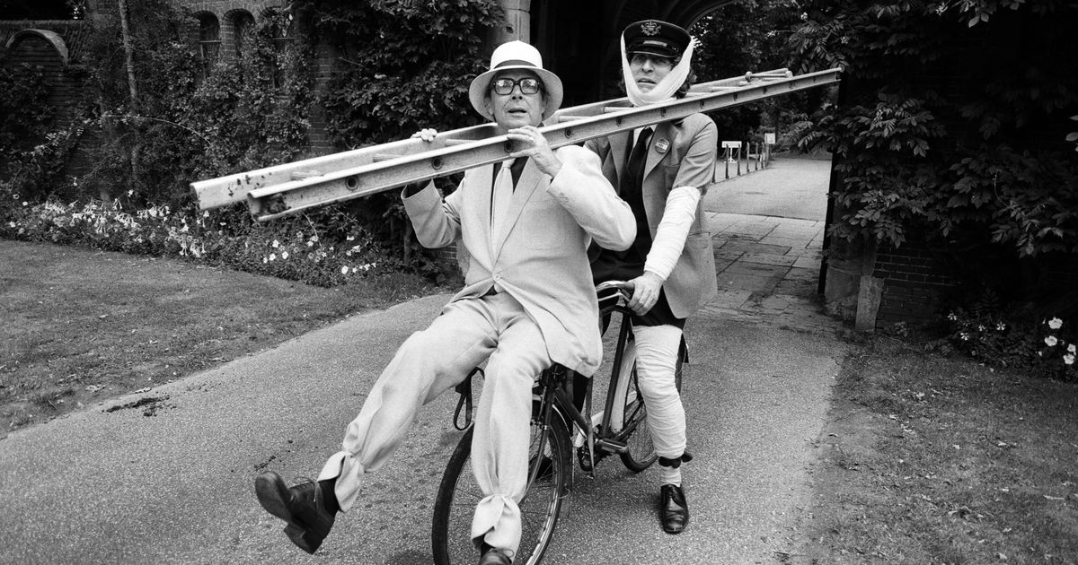 Photos unearthed of Eric Morecambe and Tom Baker fooling around at Hever Castle in 1980s