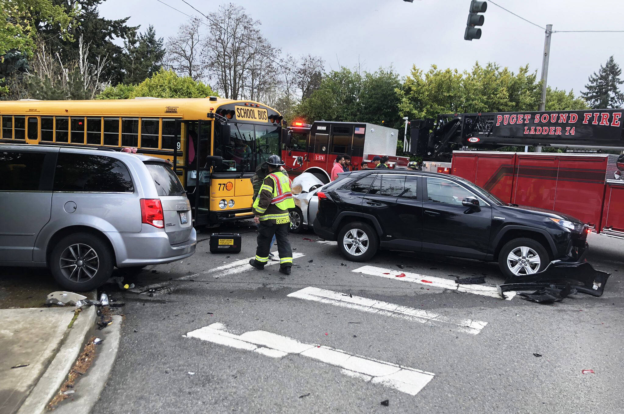 School bus, 3 other vehicles involved in Kent crash | Update