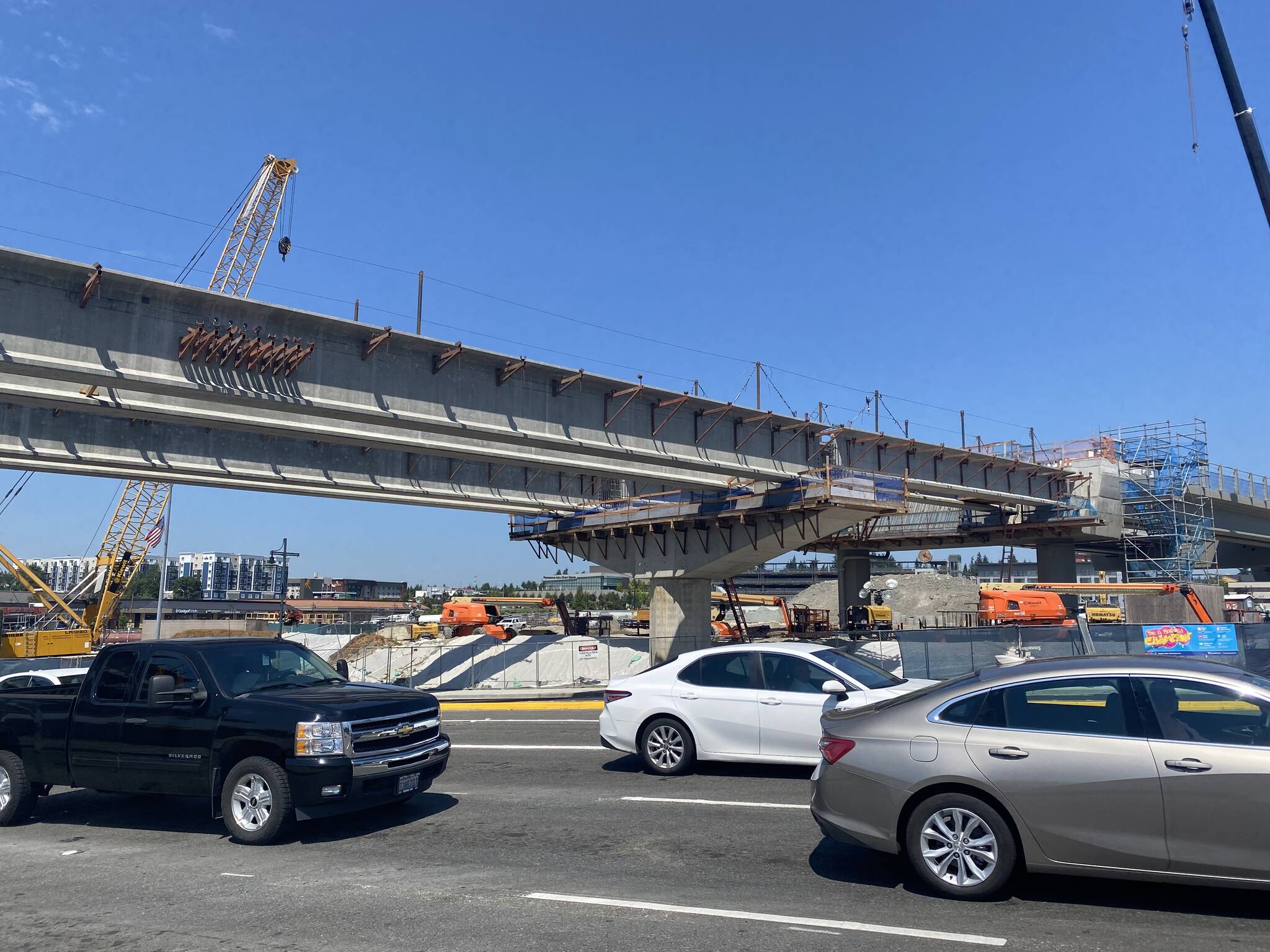 Sound Transit installs elevated tracks over S. 320th Street in Federal Way